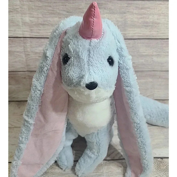 Final Fantasy XV Taito Plush Carbuncle Unicorn Stuffed Animal Blue White 27" - Picture 2 of 8